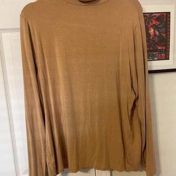 Chicos Size 3 Mock Neck Stretchy Long-Sleeve Shirt - Picture 4 of 6